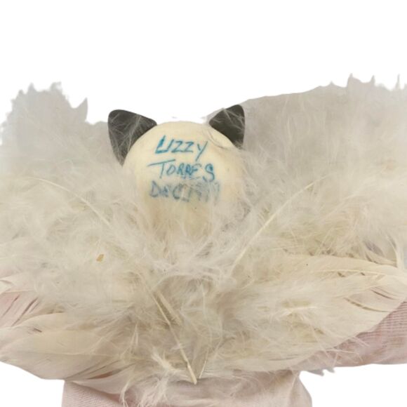 Cat Kitten Angel Handmade Christmas Ornament Hanging  Duffus Lizzy Torres VTG - Picture 5 of 7